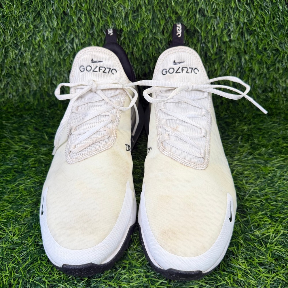 Nike Air Max 270 Golf Mens 11 White Black Spikeless Shoes CK6483-102 Sneaker